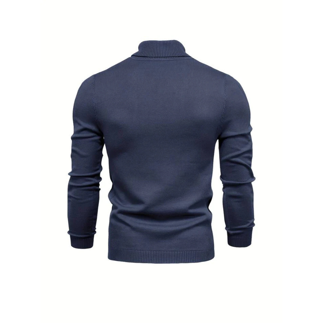 Pull col roulé homme – Pull chaud en laine pour hiver élégant