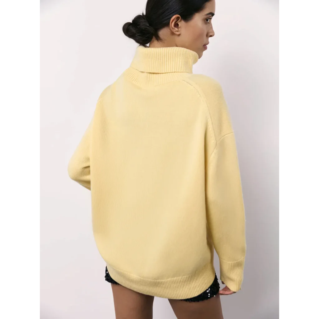 Pull col roulé femme – Pull chaud et confortable en laine pour hiver