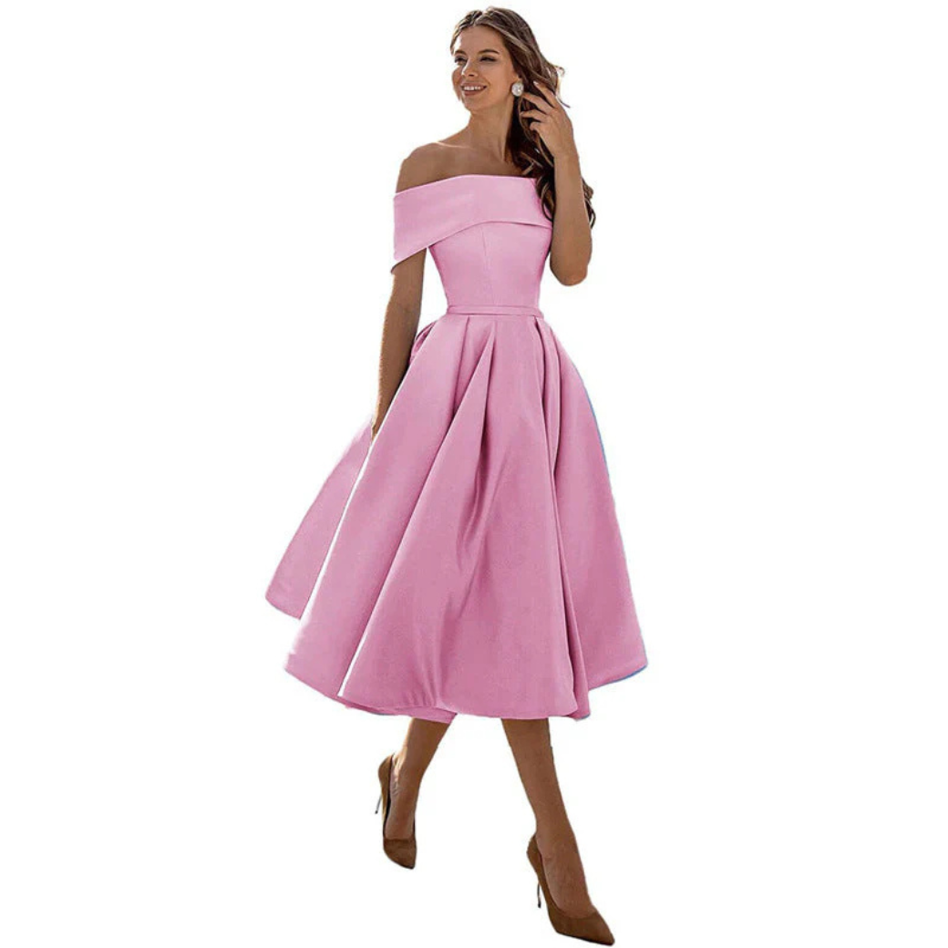 Robe de soirée femme – Robe midi chic élégante pour cérémonie et événements