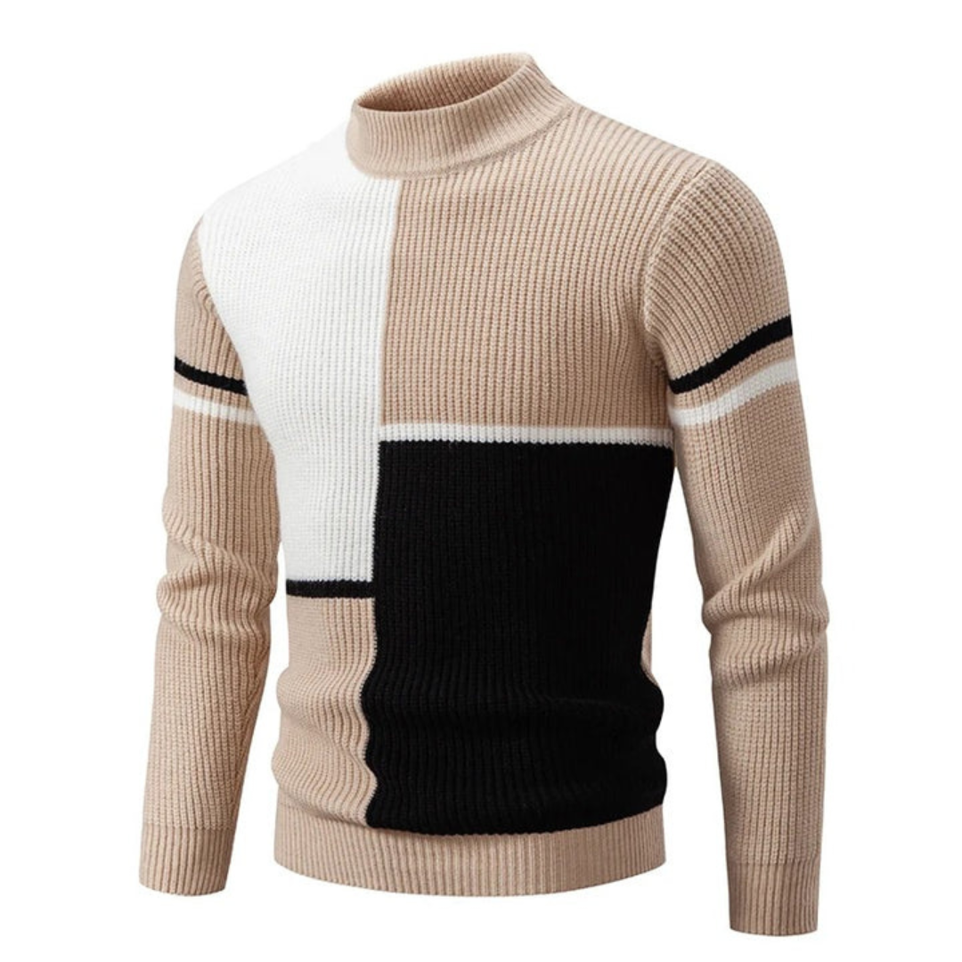 Pull col roulé homme – Pull chaud en laine confortable et élégant