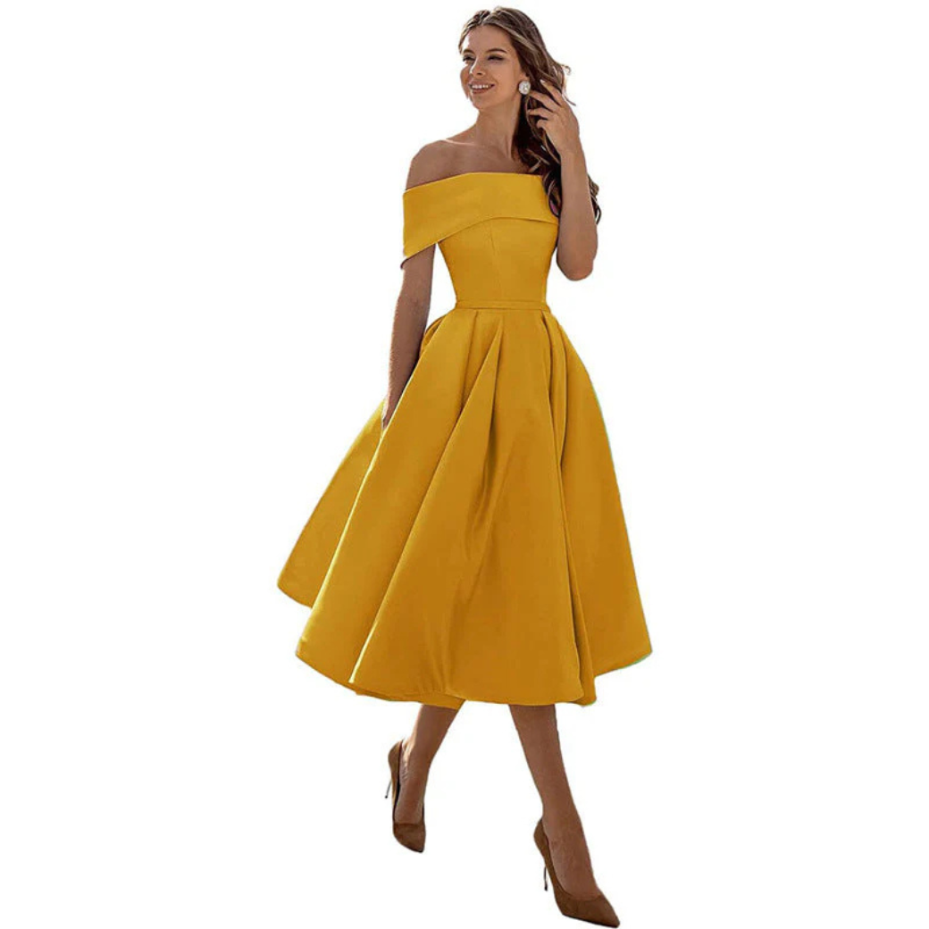 Robe de soirée femme – Robe midi chic élégante pour cérémonie et événements