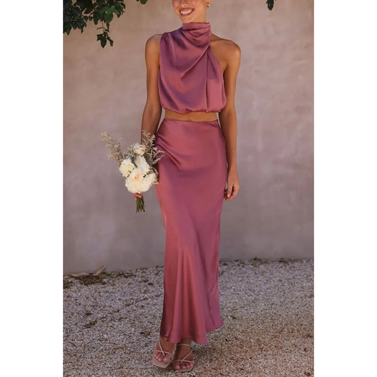 Robe de cérémonie mariage femme – Maxi chic fluide élégante pour invitée