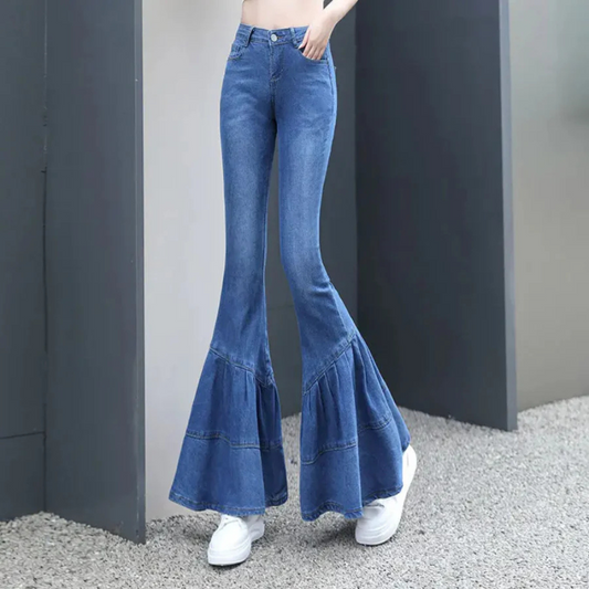 Jeans flare femme – Pantalon chic évasé tendance et confortable