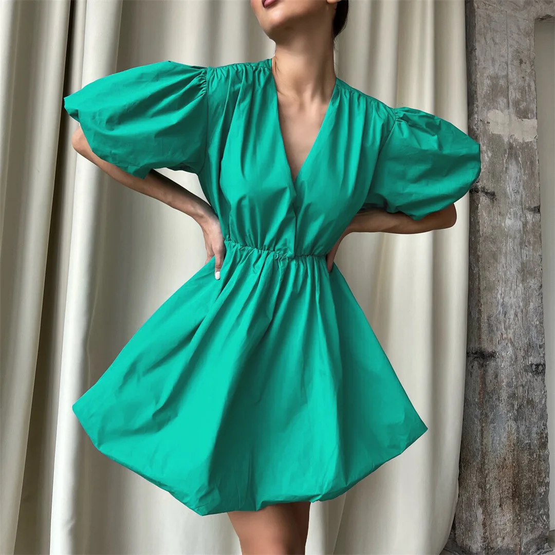 Robe d'été chic femme – Mini robe élégante fluide pour occasions estivales