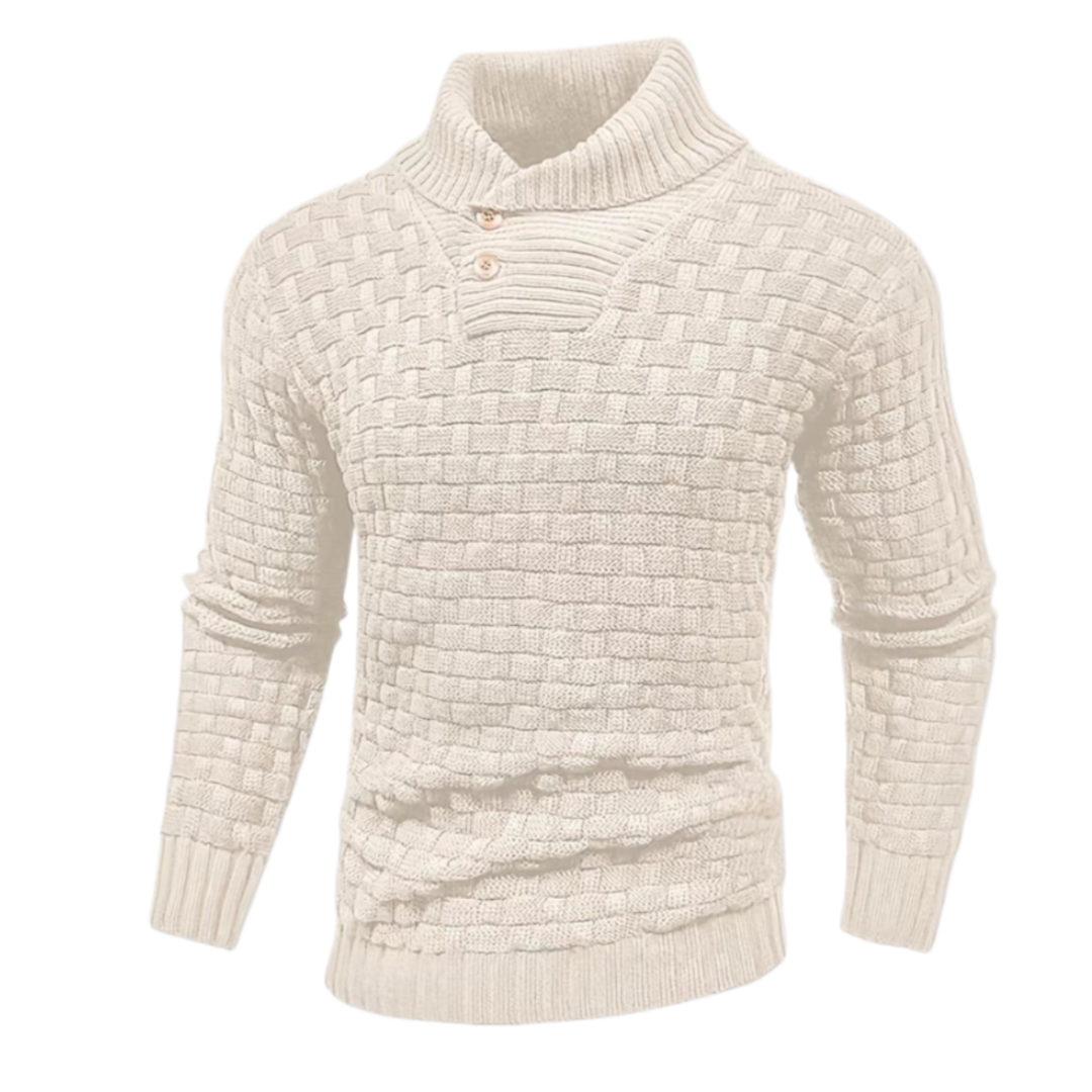 Pull col roulé homme – Pull chaud en laine confortable pour hiver