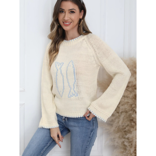 Pull chaud femme – Pull douillet en laine confortable pour hiver