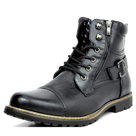 Bottes tendance homme – Chaussures confortables en cuir pour style décontracté