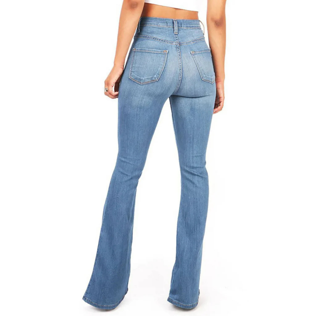 Jeans flare femme – Taille haute élégante et confortable pour toutes occasions