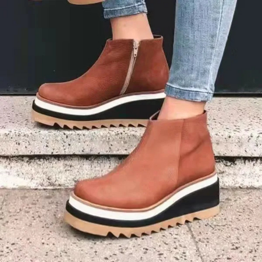 Bottes confort femme – Chaussures tendance en cuir pour l'hiver