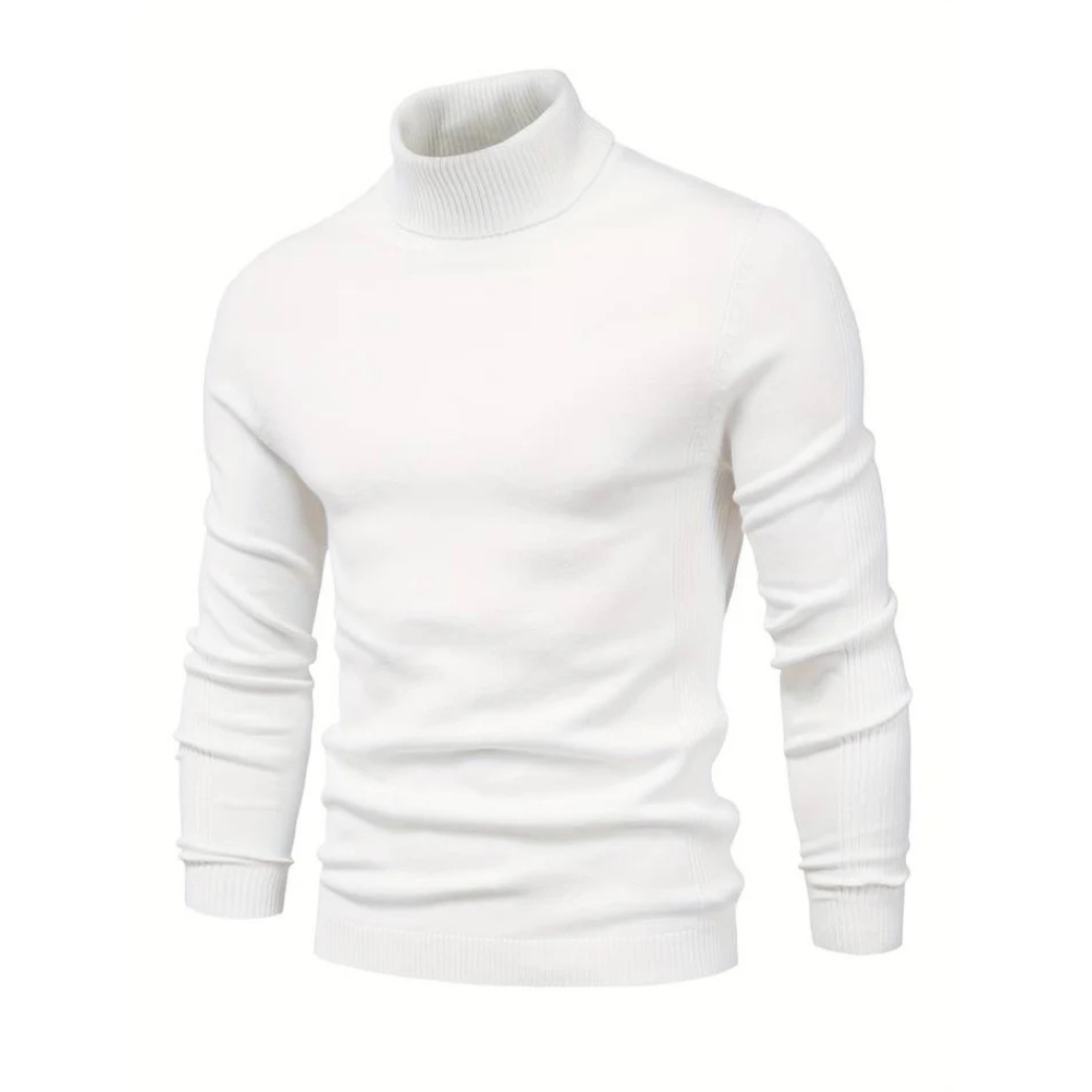 Pull col roulé homme – Pull chaud en laine pour hiver élégant