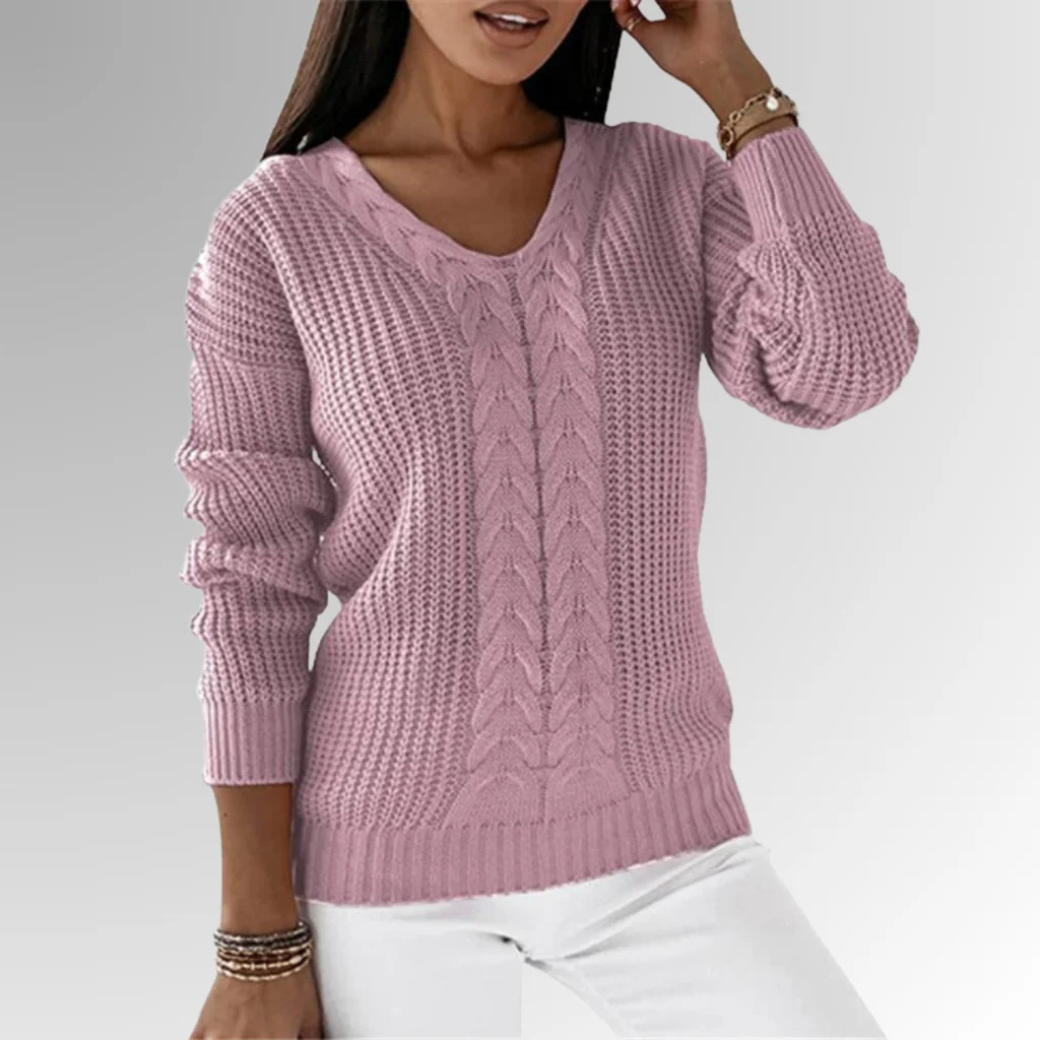 Pull chaud femme – Pull douillet en laine pour hiver élégant