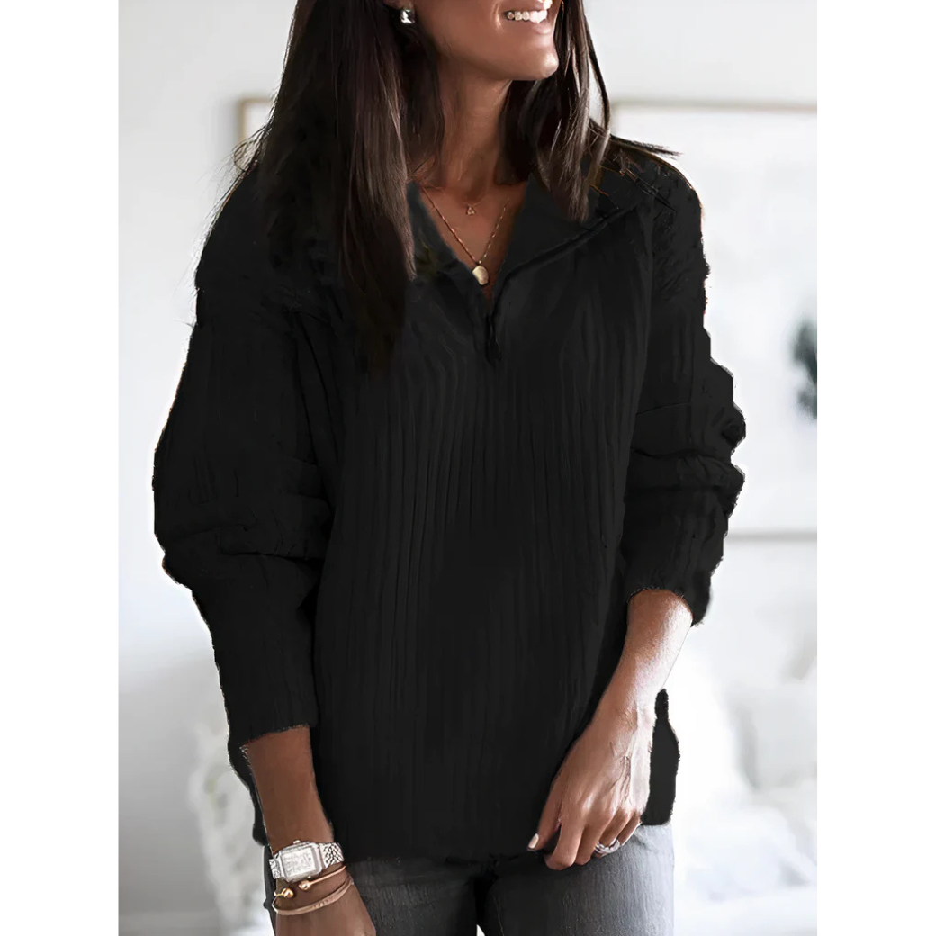 Pull chaud femme – Sweat à fermeture éclair confortable et élégant