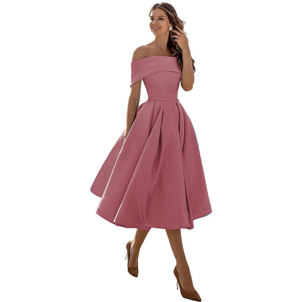 Robe de soirée femme – Robe midi chic élégante pour cérémonie et événements