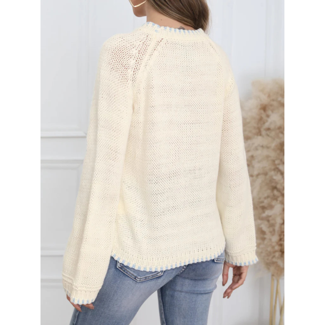 Pull chaud femme – Pull douillet en laine confortable pour hiver