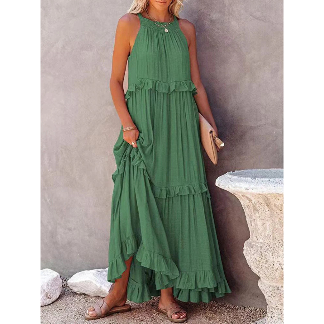 Robe d'été chic femme – Maxi fluide élégante pour occasions spéciales