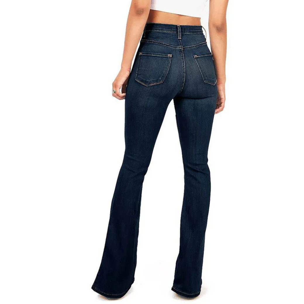 Jeans flare femme – Taille haute élégante et confortable pour toutes occasions