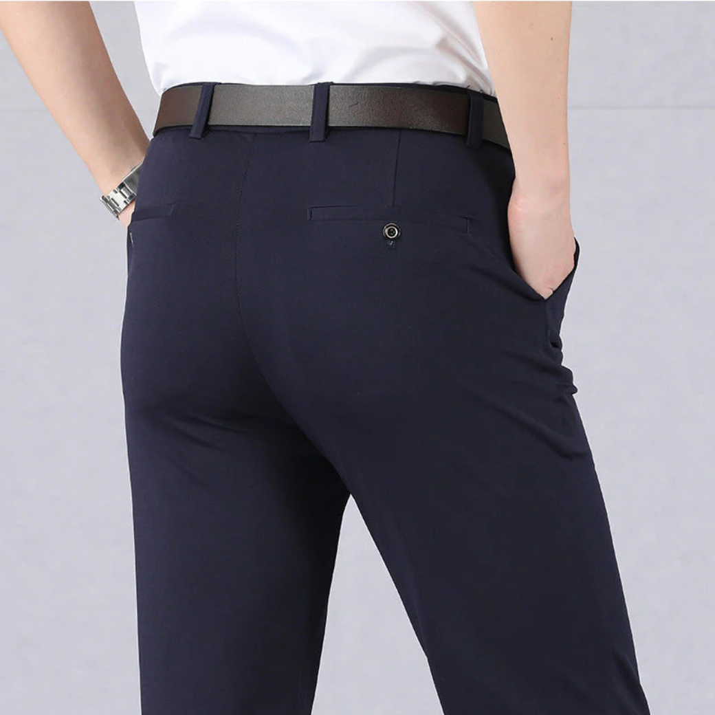 Pantalon élégant homme – Pantalon confortable en tissu premium pour occasions formelles