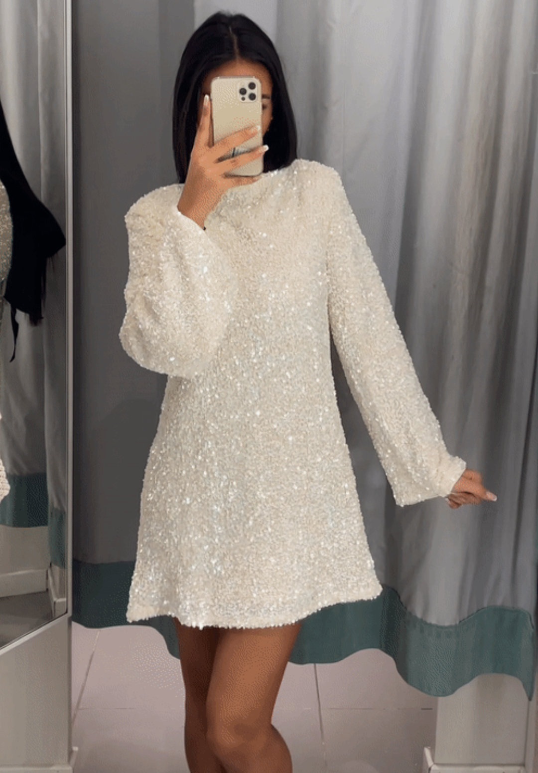 Robe de soirée femme – Robe à paillettes mini chic et élégante pour soirée