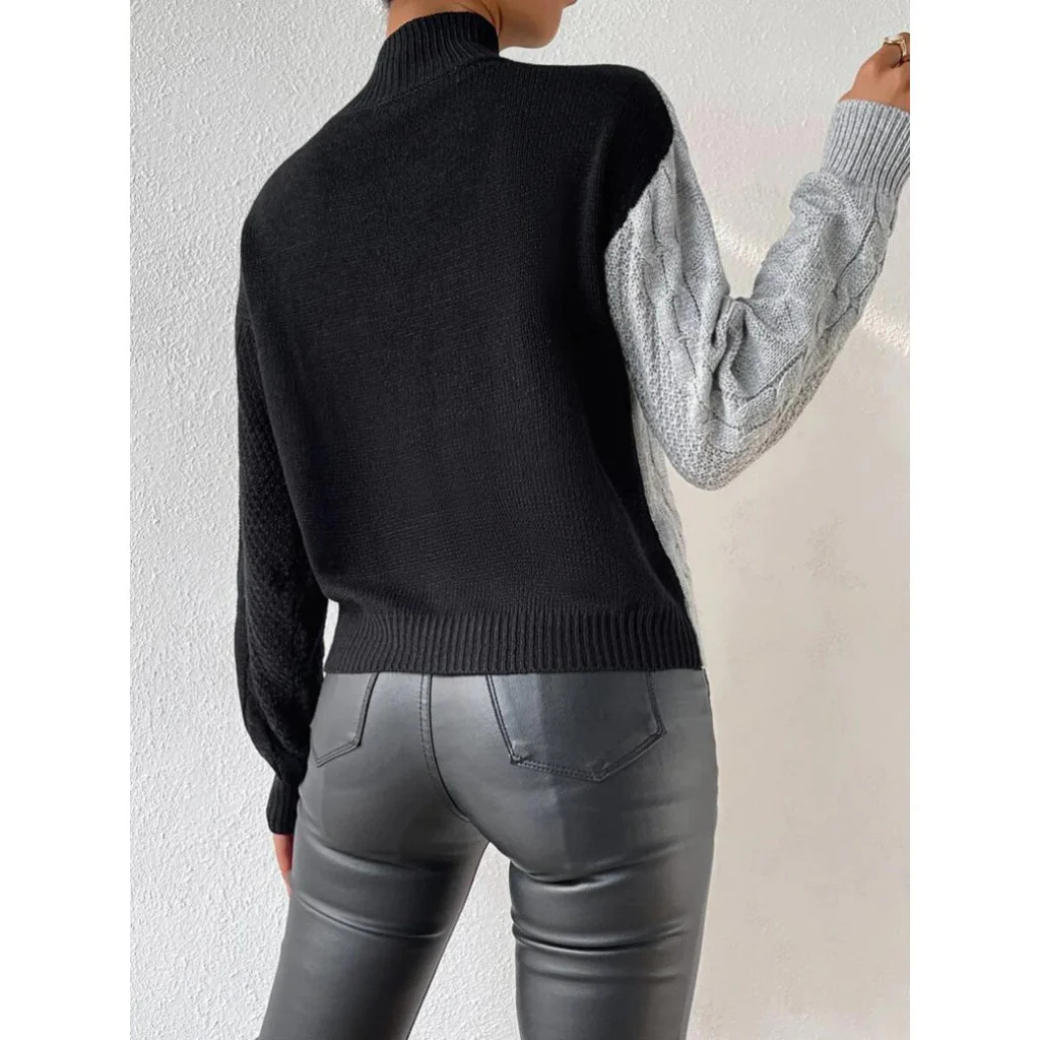 Pull col roulé femme – Pull chaud et confortable en laine pour hiver