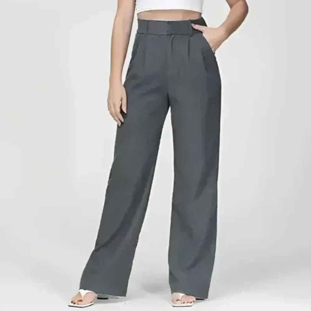 Pantalon élégant femme – Pantalon confortable chic en tissu léger