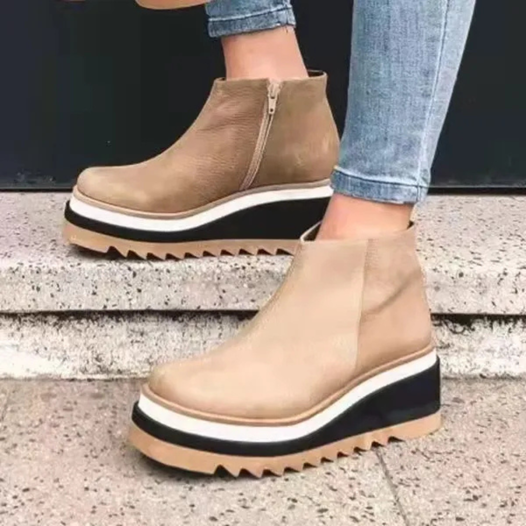 Bottes confort femme – Chaussures tendance en cuir pour l'hiver