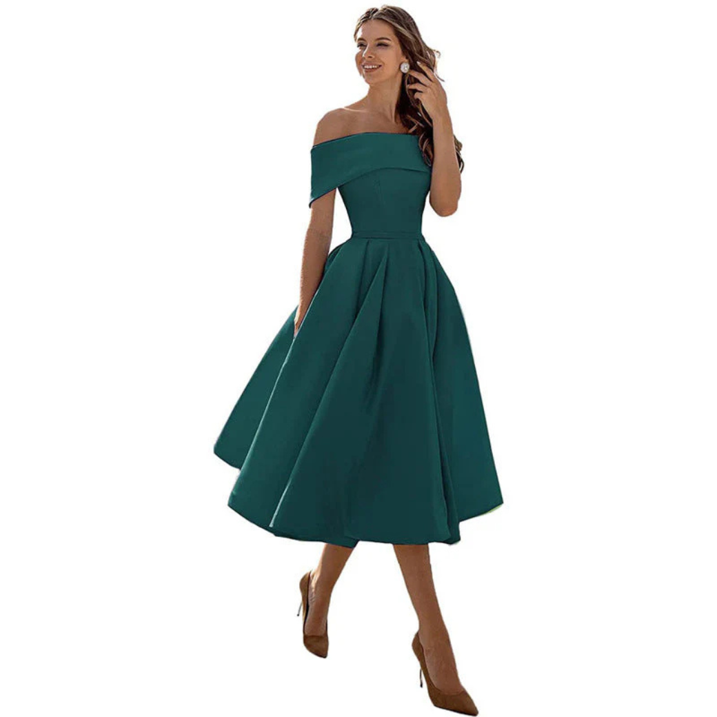 Robe de soirée femme – Robe midi chic élégante pour cérémonie et événements