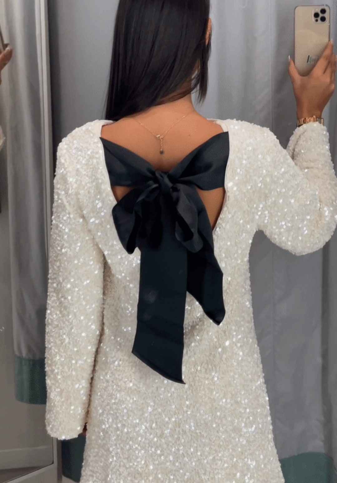 Robe de soirée femme – Robe à paillettes mini chic et élégante pour soirée