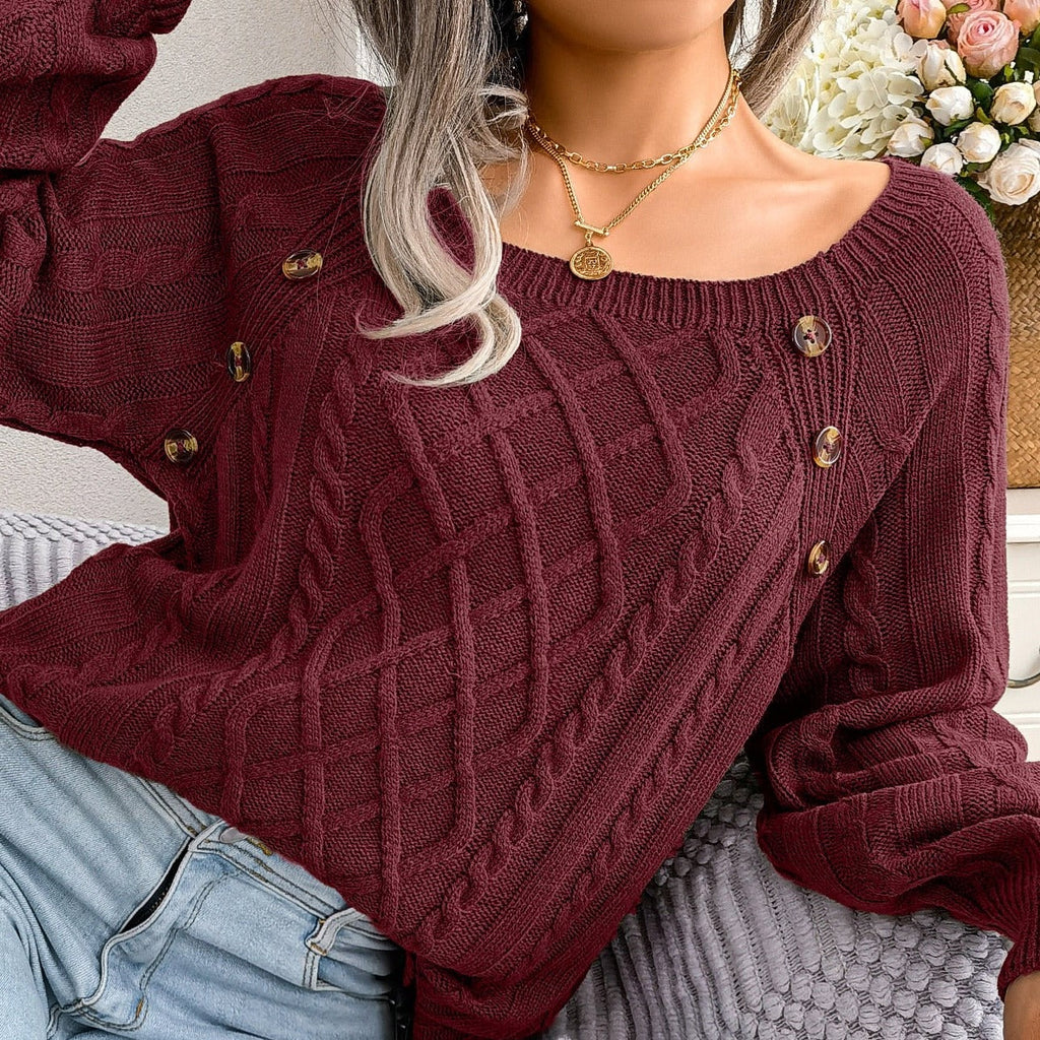 Pull chaud femme – Pull douillet en laine pour hiver élégant