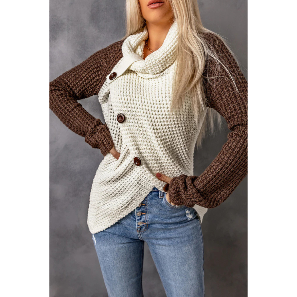 Pull chaud femme – Pull douillet en laine pour hiver élégant