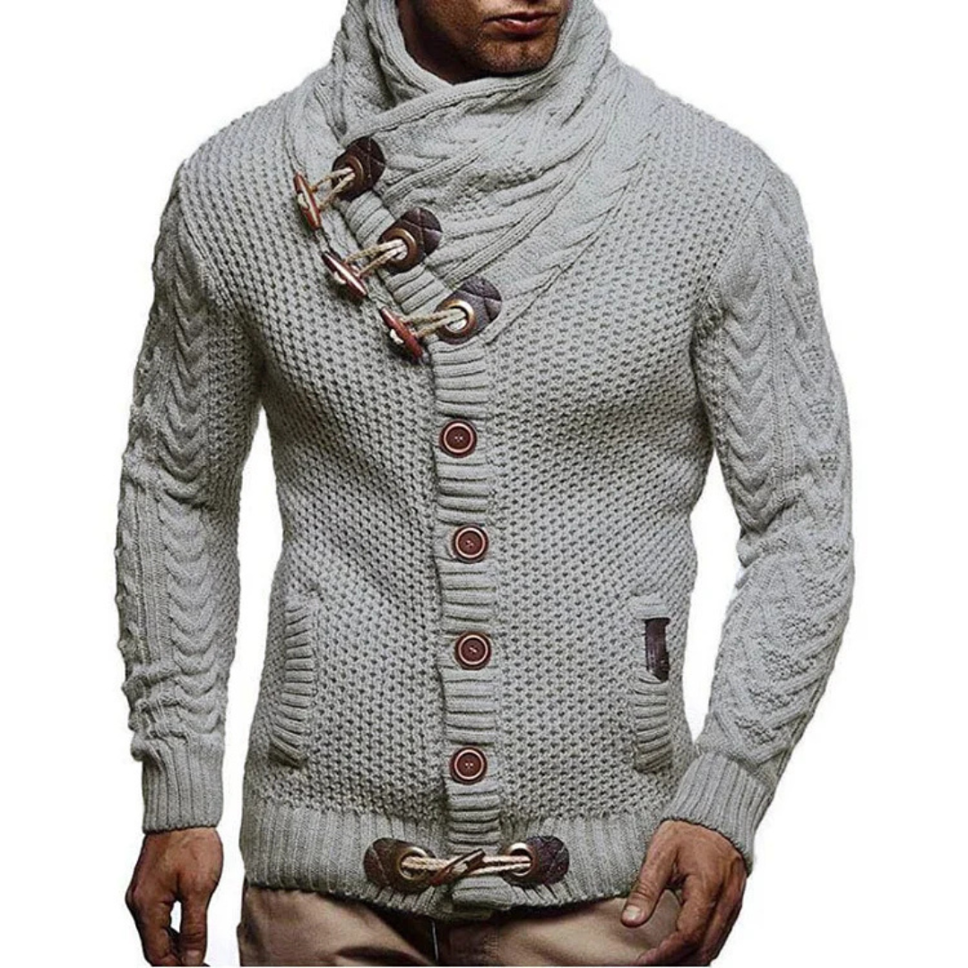 Cardigan chaud homme – Pull confortable en laine pour hiver