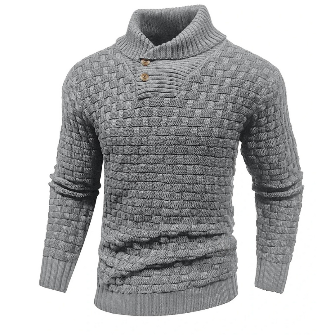 Pull col roulé homme – Pull chaud en laine confortable pour hiver