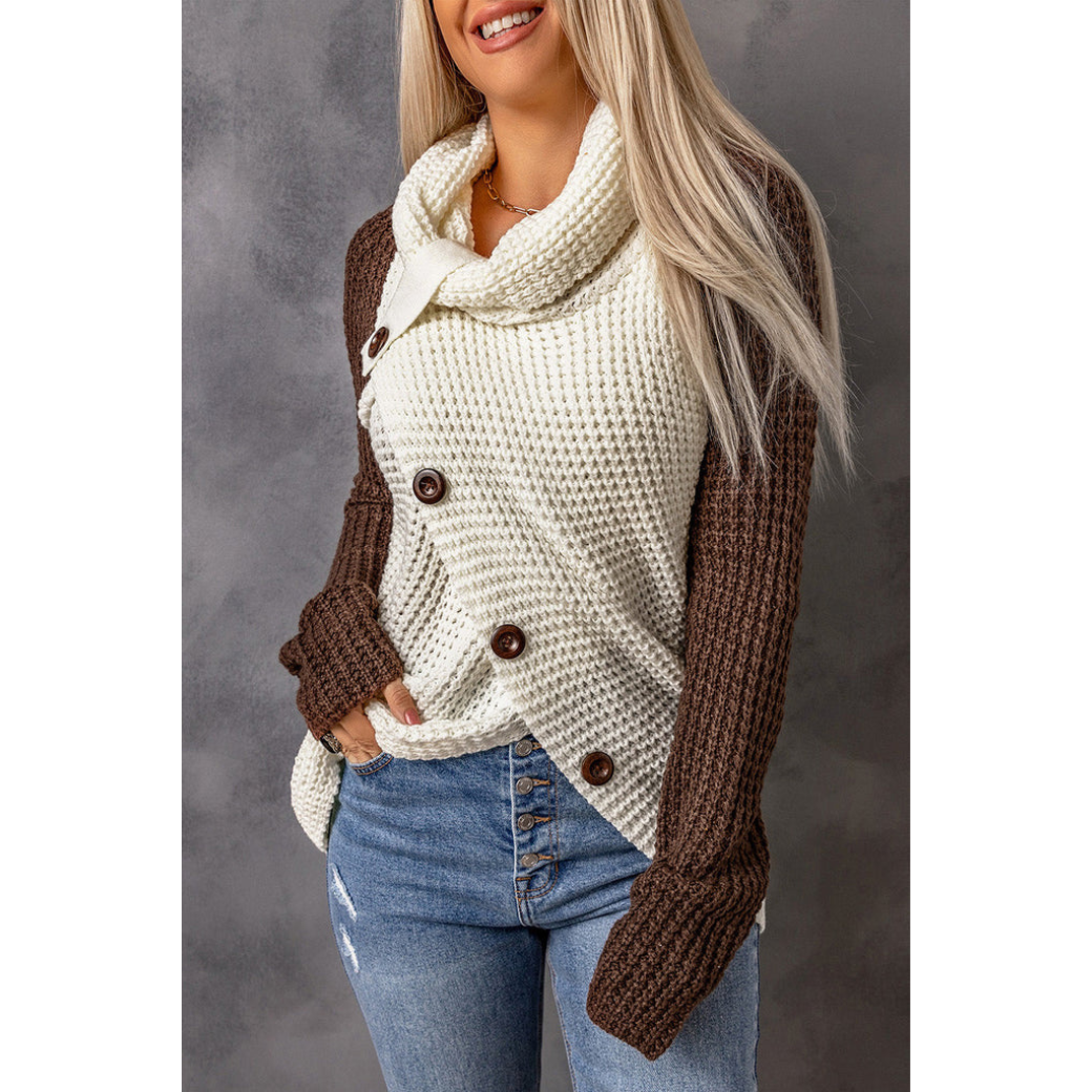 Pull chaud femme – Pull douillet en laine pour hiver élégant