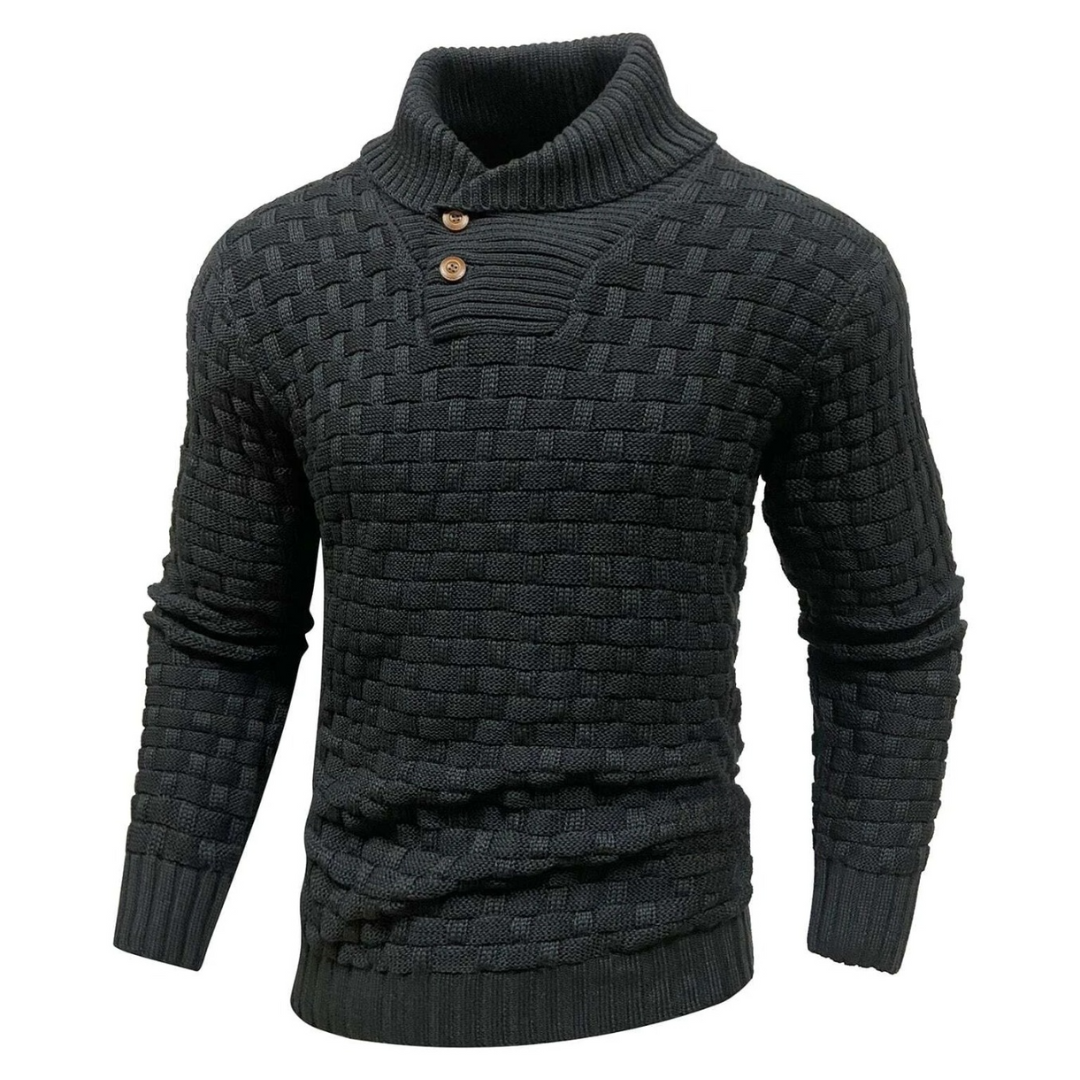 Pull col roulé homme – Pull chaud en laine confortable pour hiver