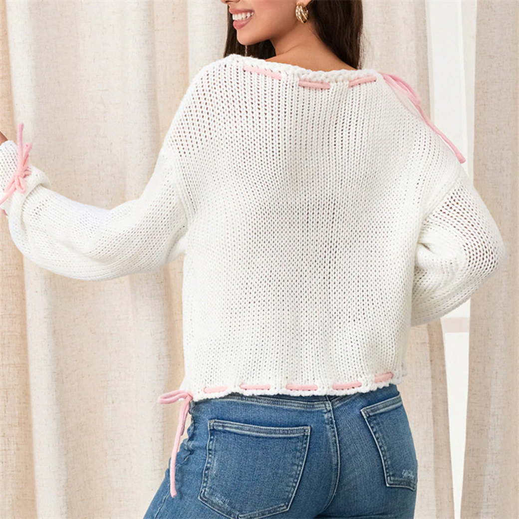 Pull chaud femme – Pull décolleté épaule élégant et confortable