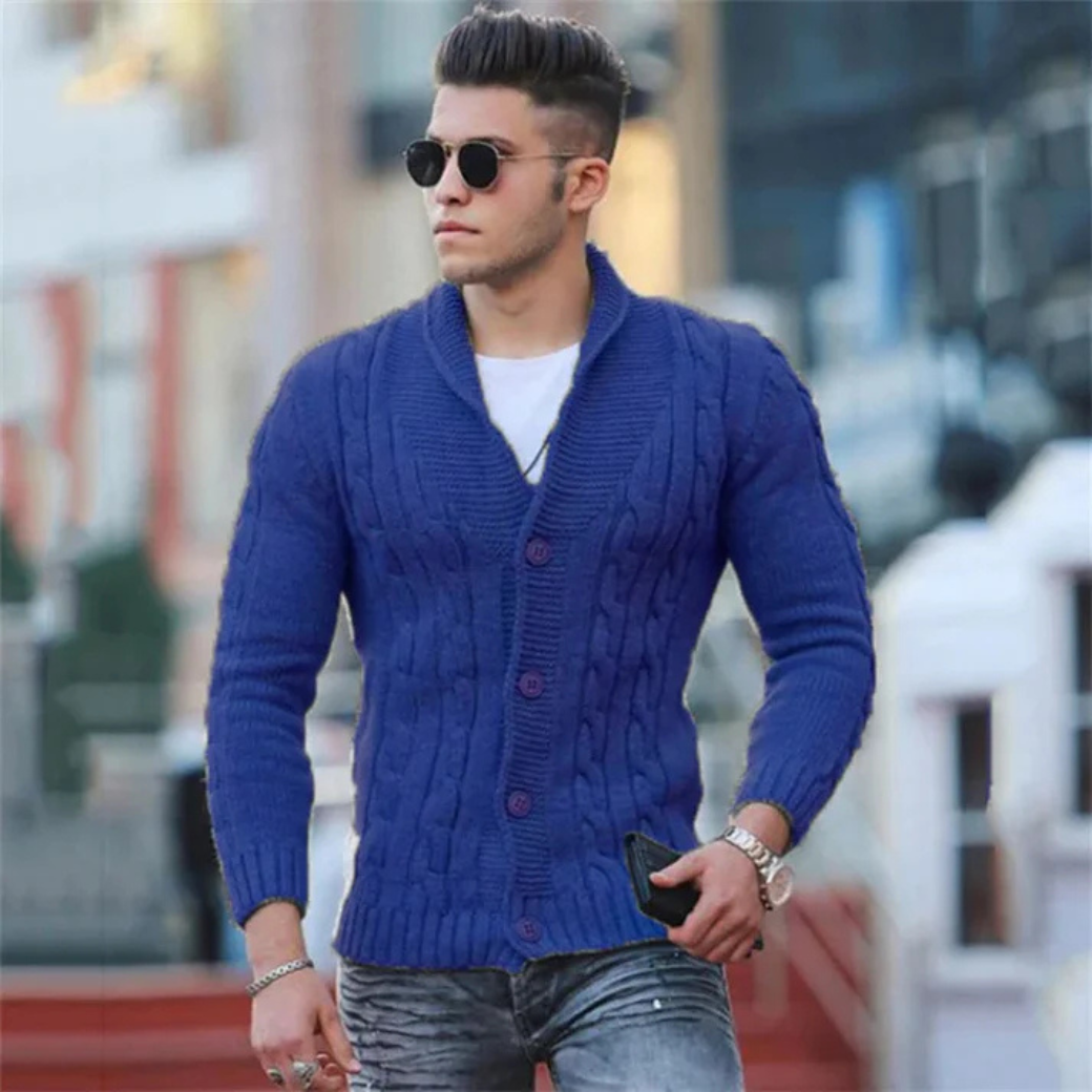 Cardigan chaud homme – Vêtement confortable en laine pour hiver