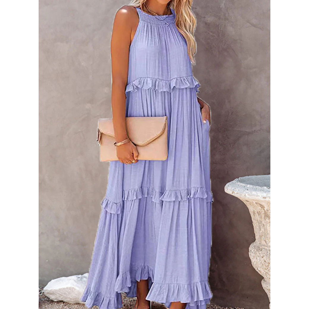 Robe d'été chic femme – Maxi fluide élégante pour occasions spéciales