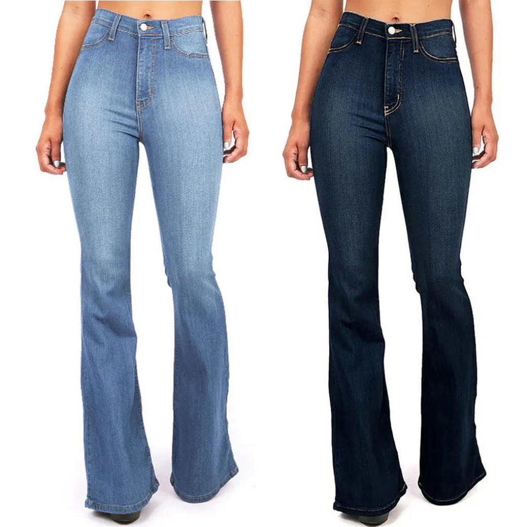 Jeans flare femme – Taille haute élégante et confortable pour toutes occasions