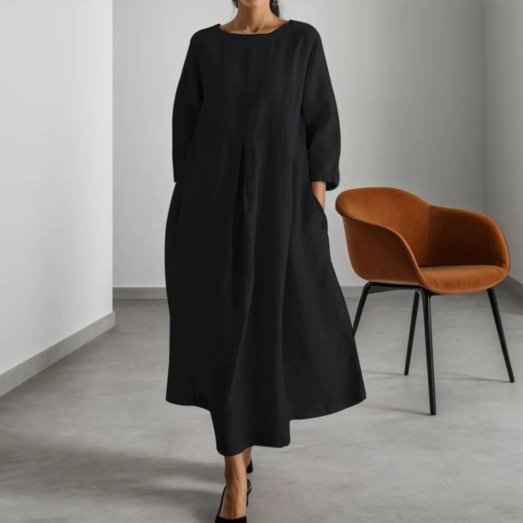 Robe d'été femme – Robe maxi simple et fluide pour vacances