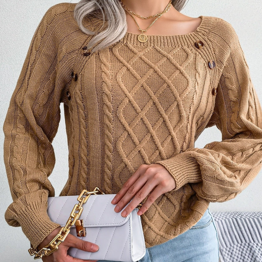 Pull chaud femme – Pull douillet en laine pour hiver élégant