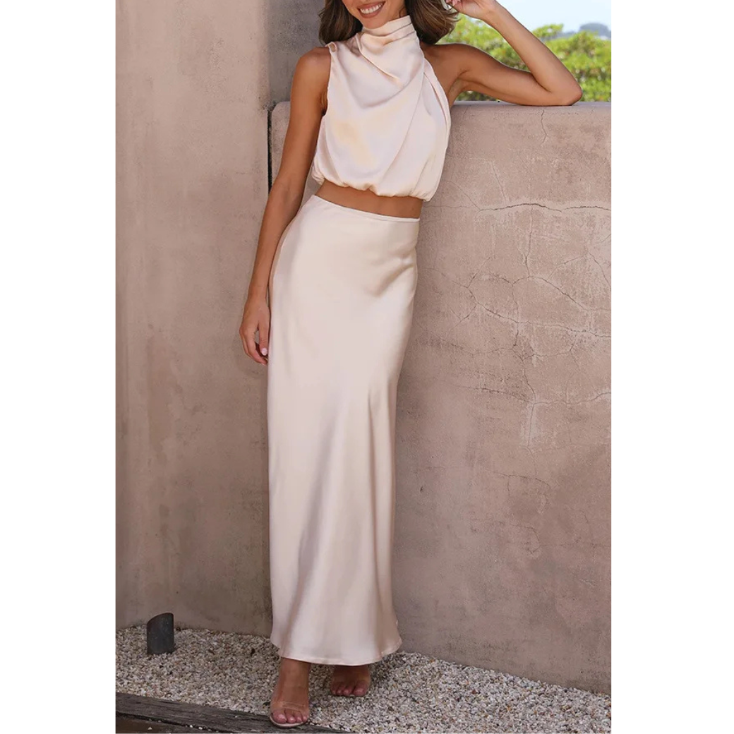 Robe de cérémonie mariage femme – Maxi chic fluide élégante pour invitée