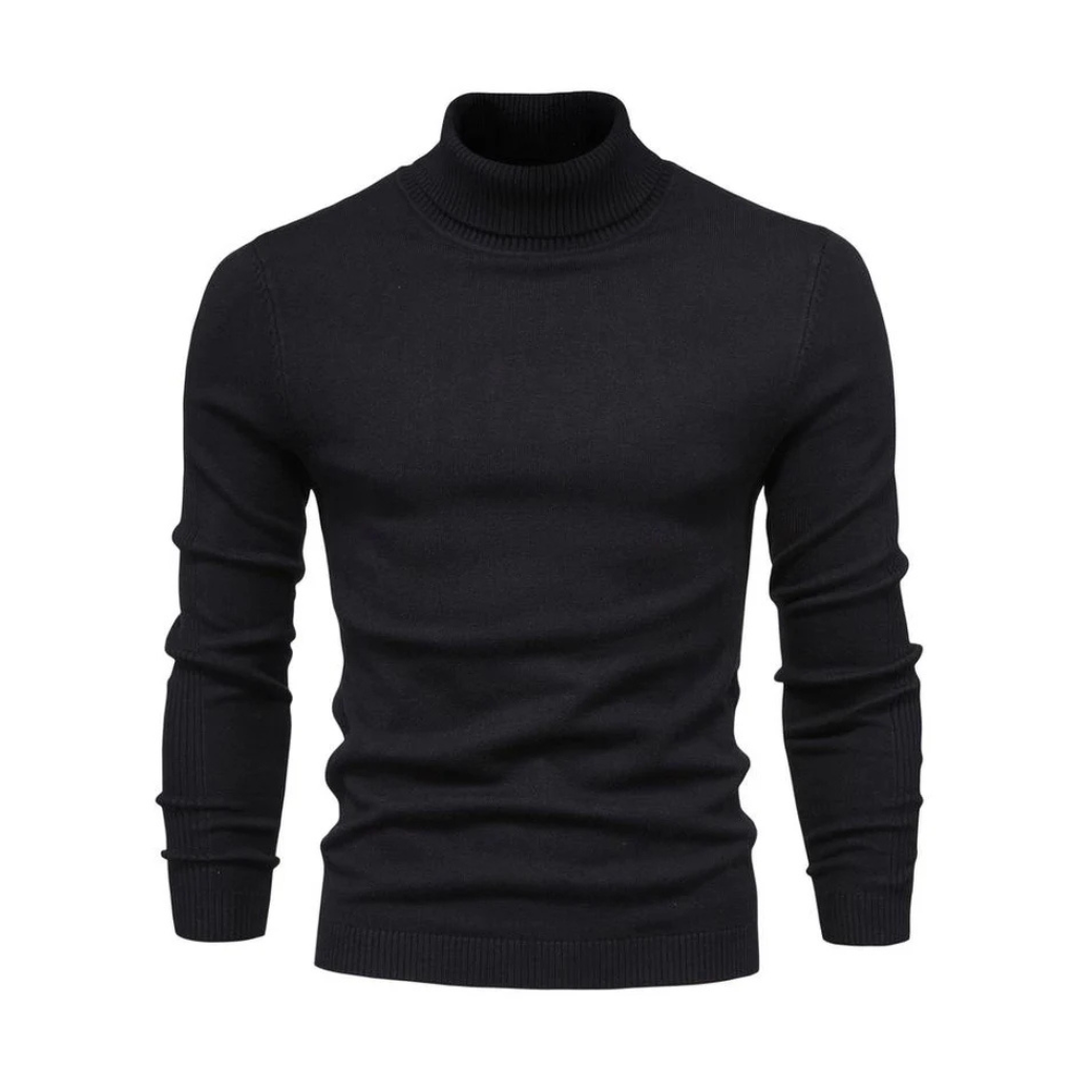 Pull col roulé homme – Pull chaud en laine pour hiver élégant