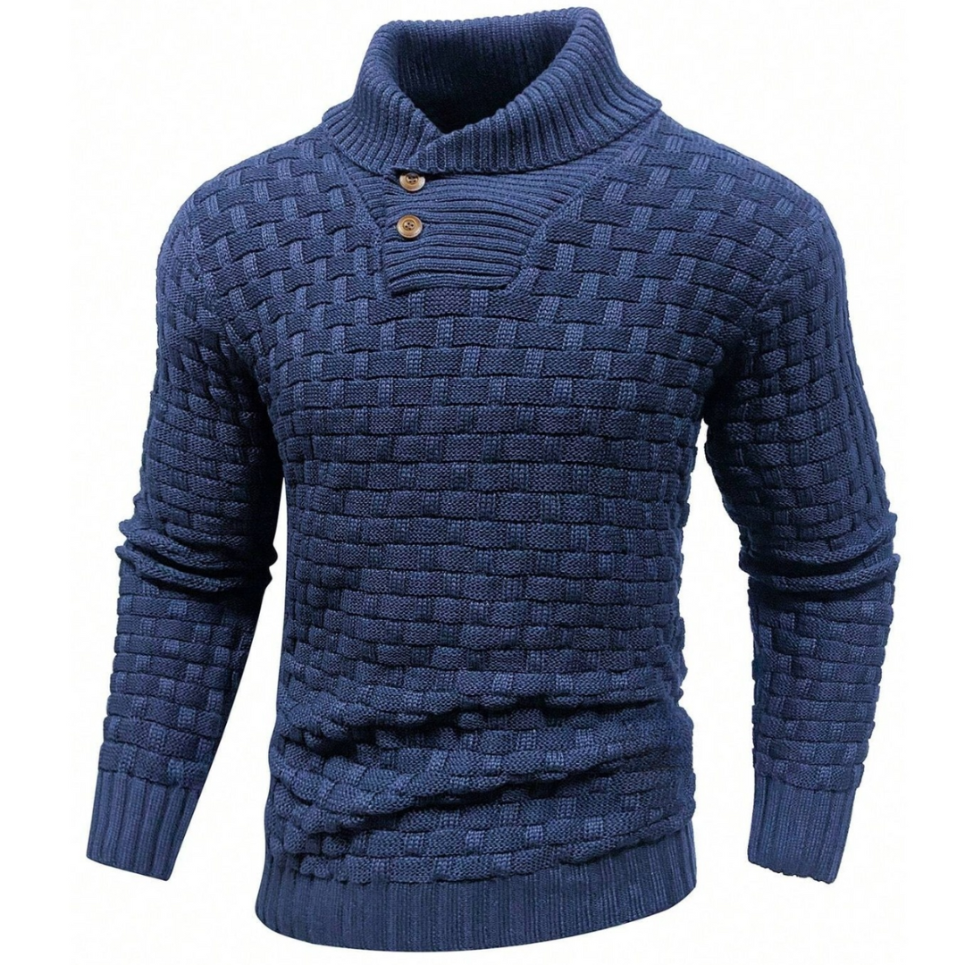 Pull col roulé homme – Pull chaud en laine confortable pour hiver