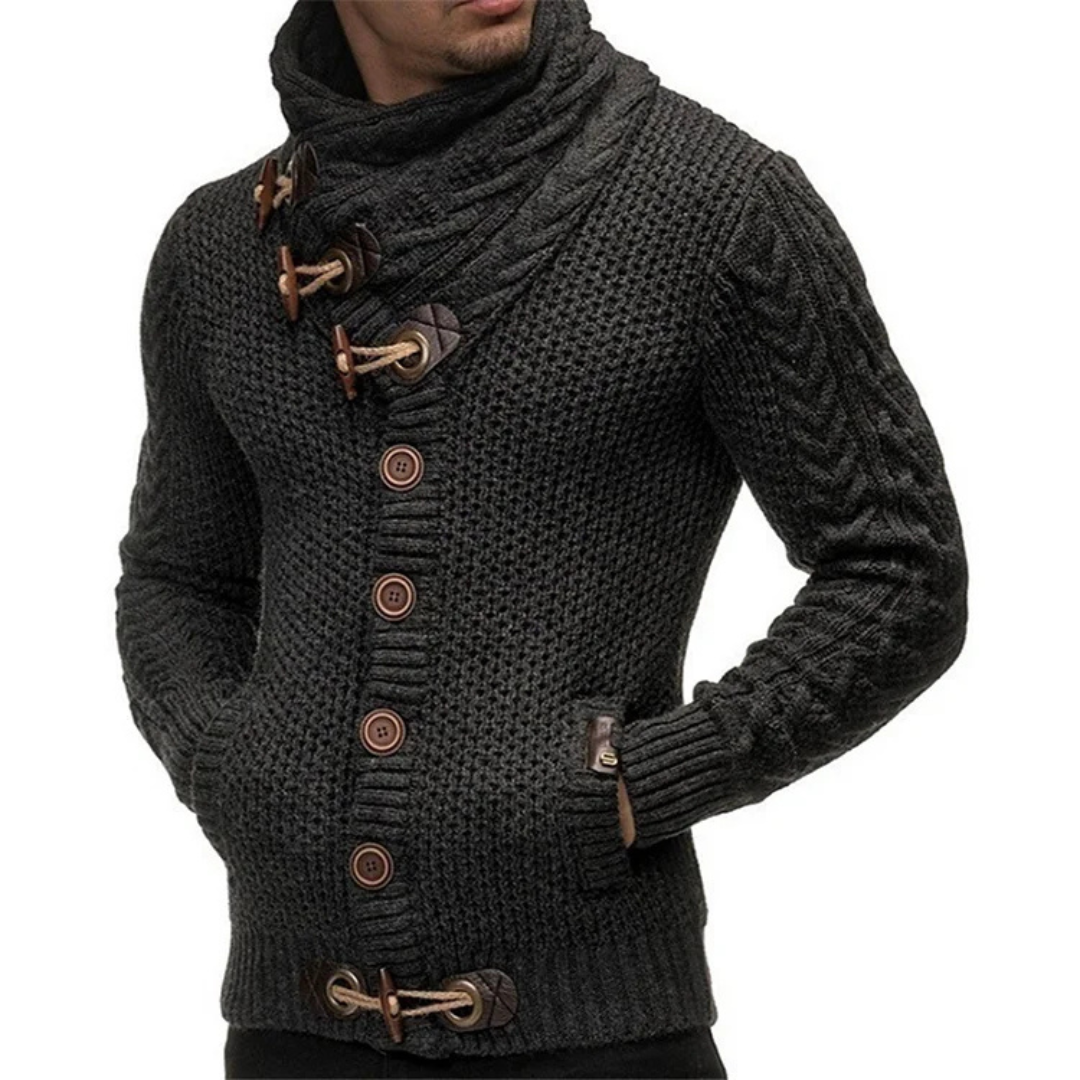 Cardigan chaud homme – Pull confortable en laine pour hiver