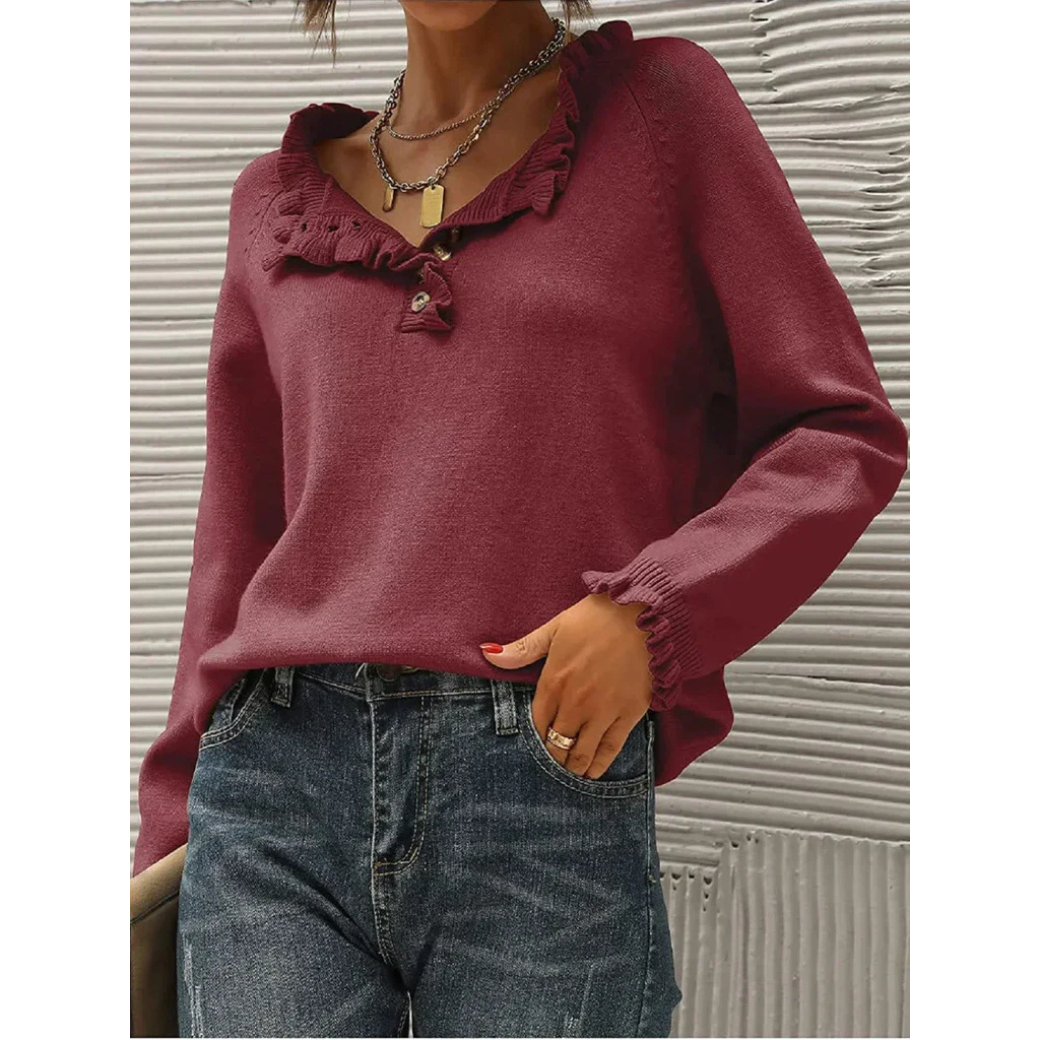 Pull chaud femme – Pull douillet en laine pour hiver élégant