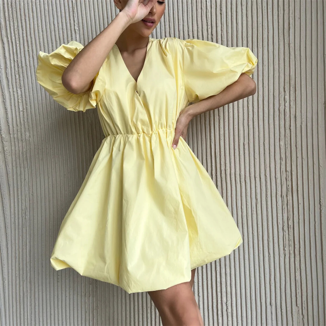 Robe d'été chic femme – Mini robe élégante fluide pour occasions estivales