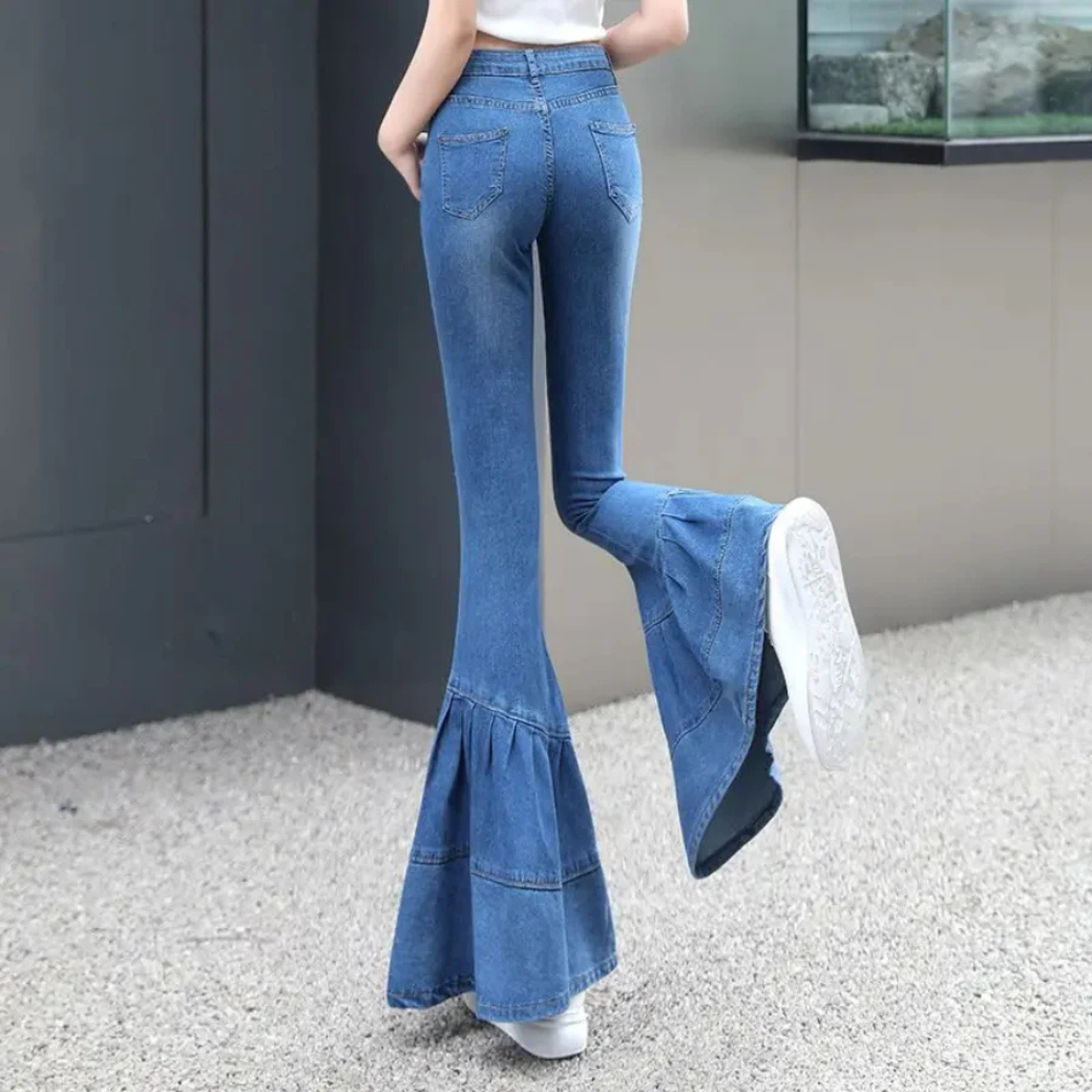 Jeans flare femme – Pantalon chic évasé tendance et confortable