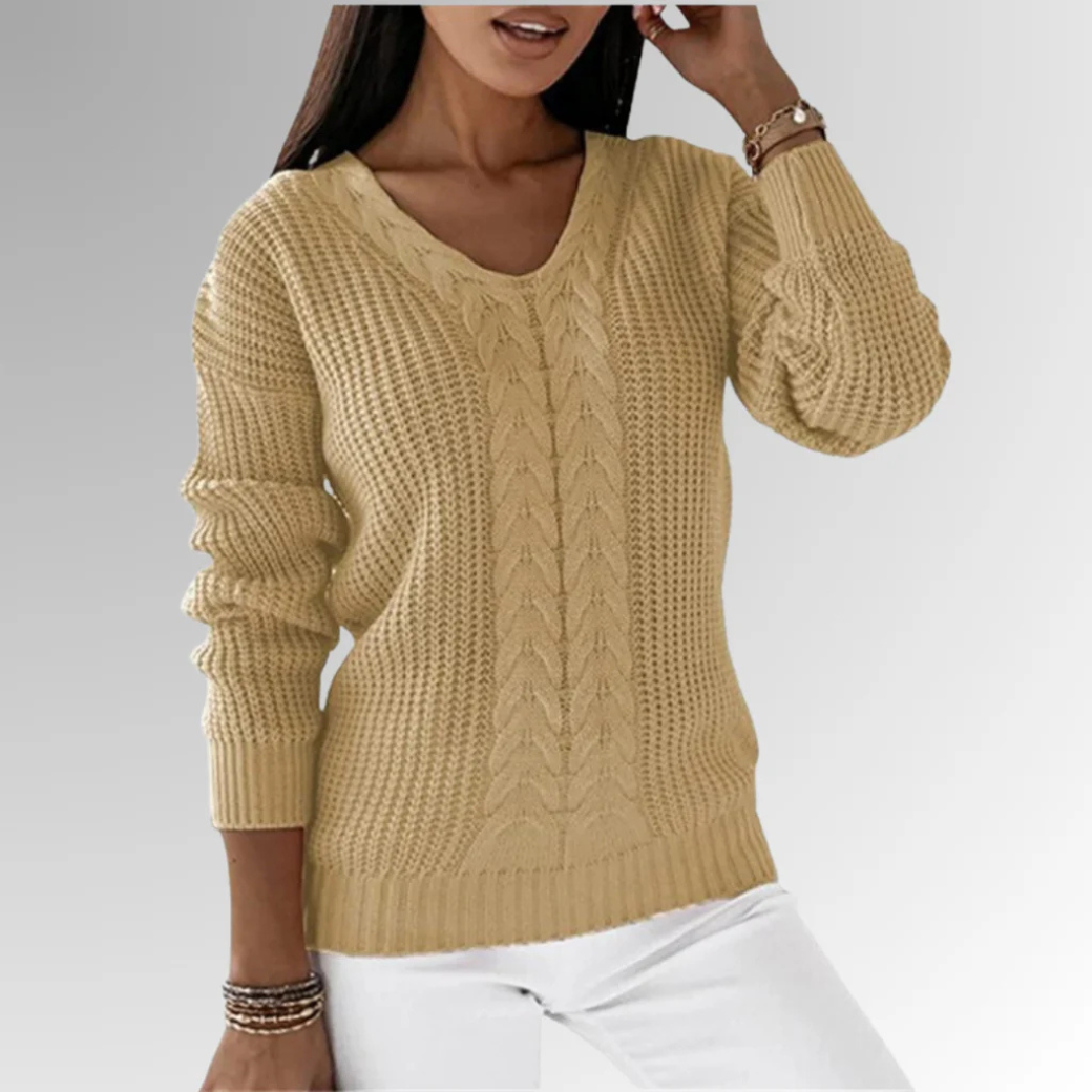 Pull chaud femme – Pull douillet en laine pour hiver élégant