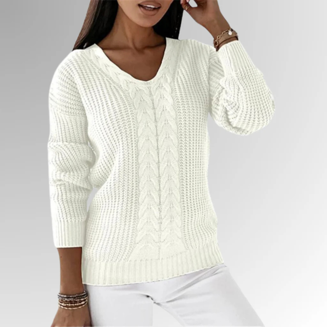 Pull chaud femme – Pull douillet en laine pour hiver élégant