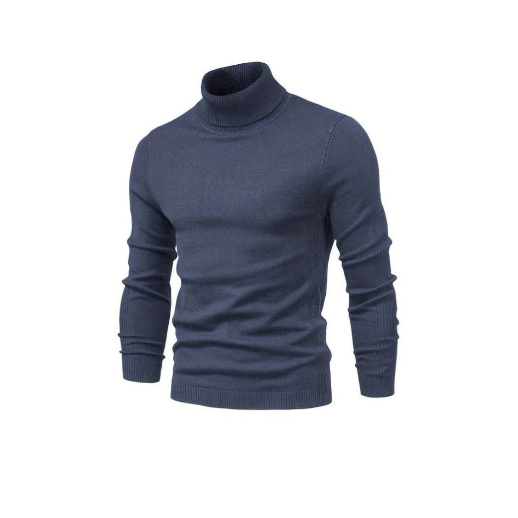 Pull col roulé homme – Pull chaud en laine pour hiver élégant