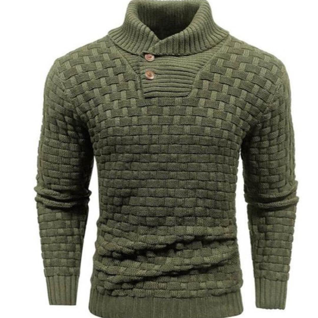 Pull col roulé homme – Pull chaud en laine confortable pour hiver